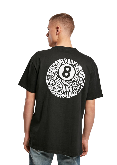 Sort 8 Ball T-skjorte