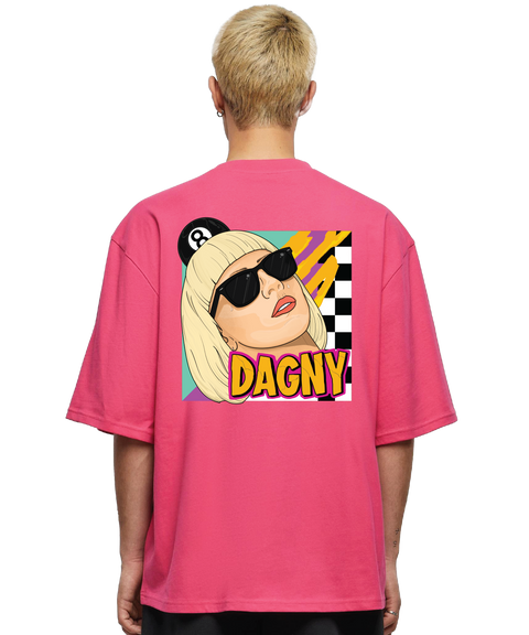 Oversized Rosa Dagny T-skjorte